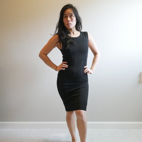 Body Con Black French Connection Dress Size 0 - Picture 2 of 8